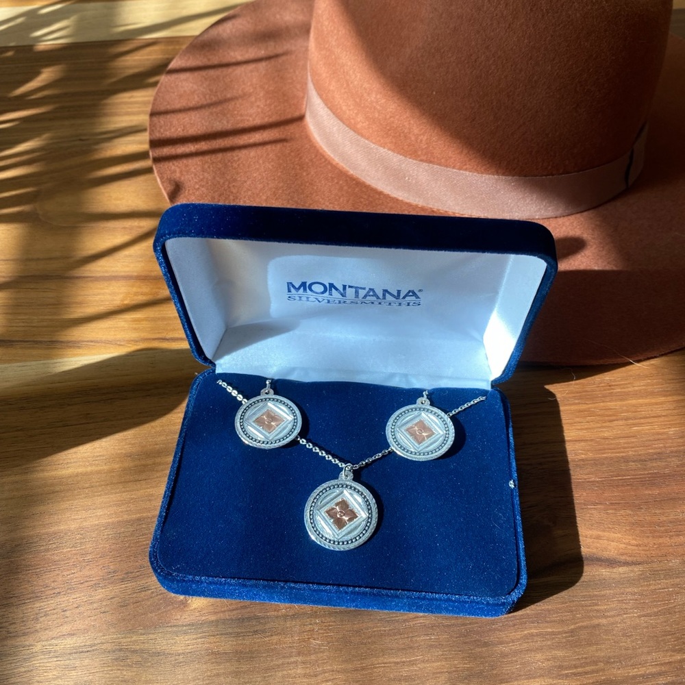 Montana Silversmith Wild Rose Silver Earring & Necklace Jewelry Set